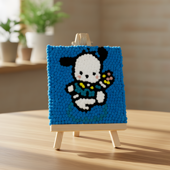Pompom Ball Mosaic Art